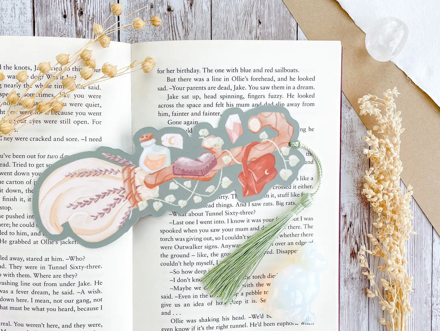 Witchy Broomstick Bookmark