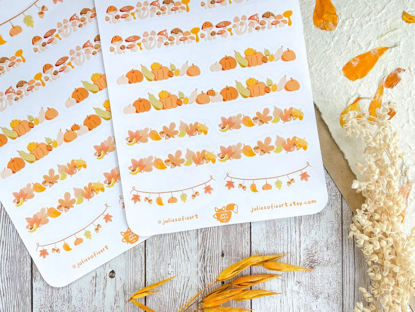Cottagecore Autumn Washi stickers