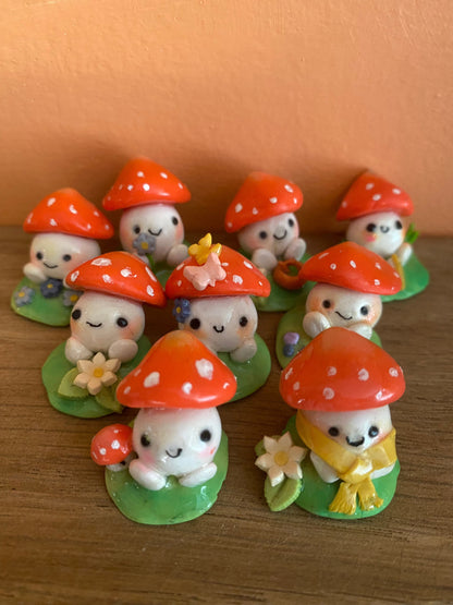 Sweet little mushroom desk buddies