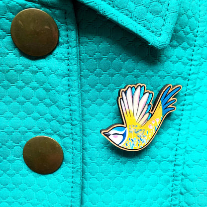 Blue Tit Pin Badge