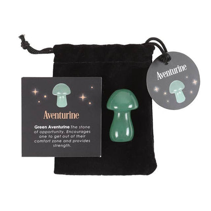 Magical Aventurine Crystal Mushroom - Hello Pumpkin