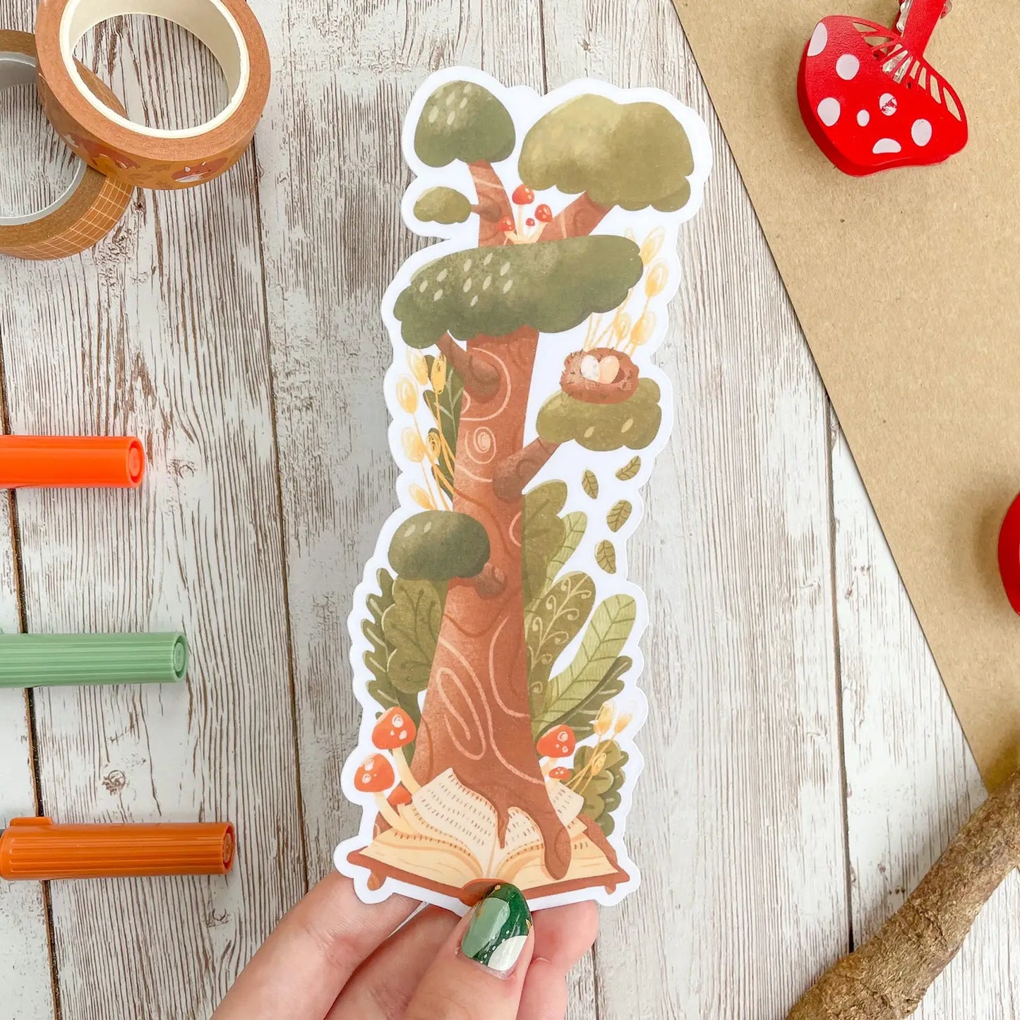 Enchanted Tree Soft Touch bookmark with tassel