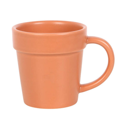 Plain Plant Pot Ceramic Mug and Shovel Spoon - Hello Pumpkin