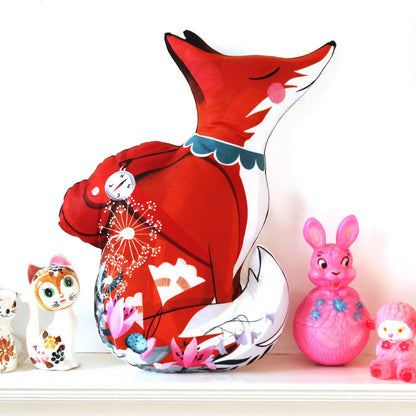 Flowery Fox Cushion DIY Kit