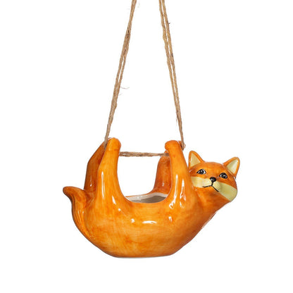 Botanical fox hanging planter - Hello Pumpkin