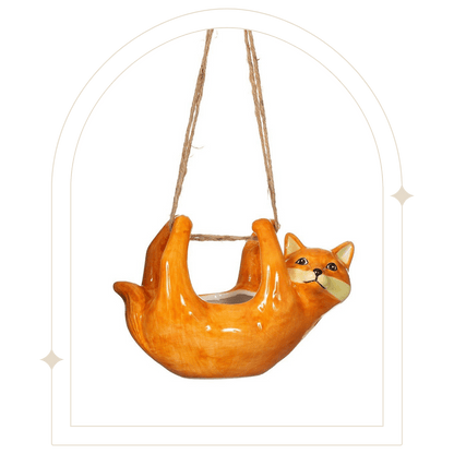 Botanical fox hanging planter - Hello Pumpkin