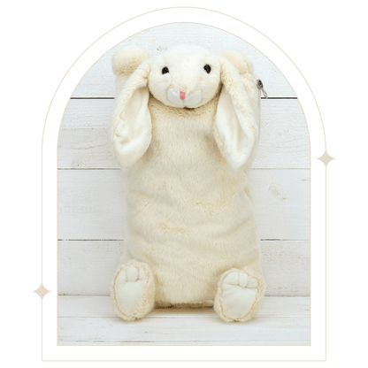 Bunny PJ Case/Hot Water Bottle Cover Cream - 39cm - Hello Pumpkin