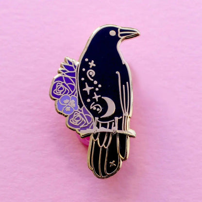 Crow Enamel Pin - Hello Pumpkin