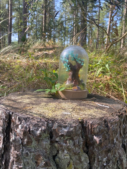 Enchanted Tree Fairy Lamp in a bell jar - Hello Pumpkin