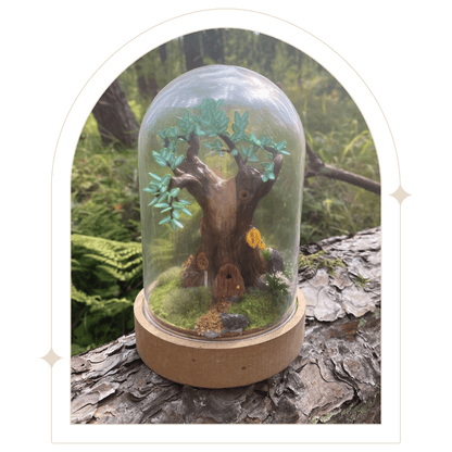 Enchanted Tree Fairy Lamp in a bell jar - Hello Pumpkin