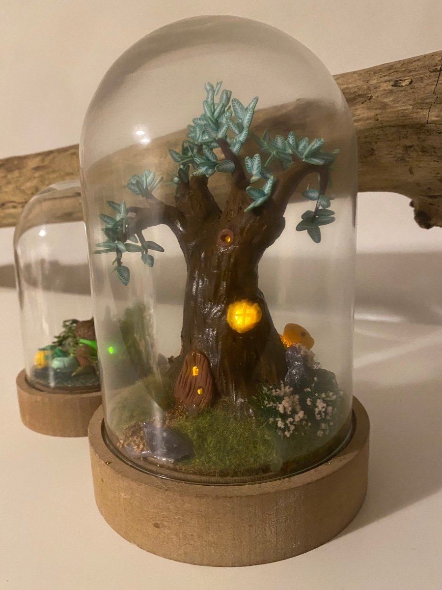 Enchanted Tree Fairy Lamp in a bell jar - Hello Pumpkin