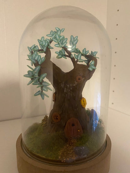 Enchanted Tree Fairy Lamp in a bell jar - Hello Pumpkin