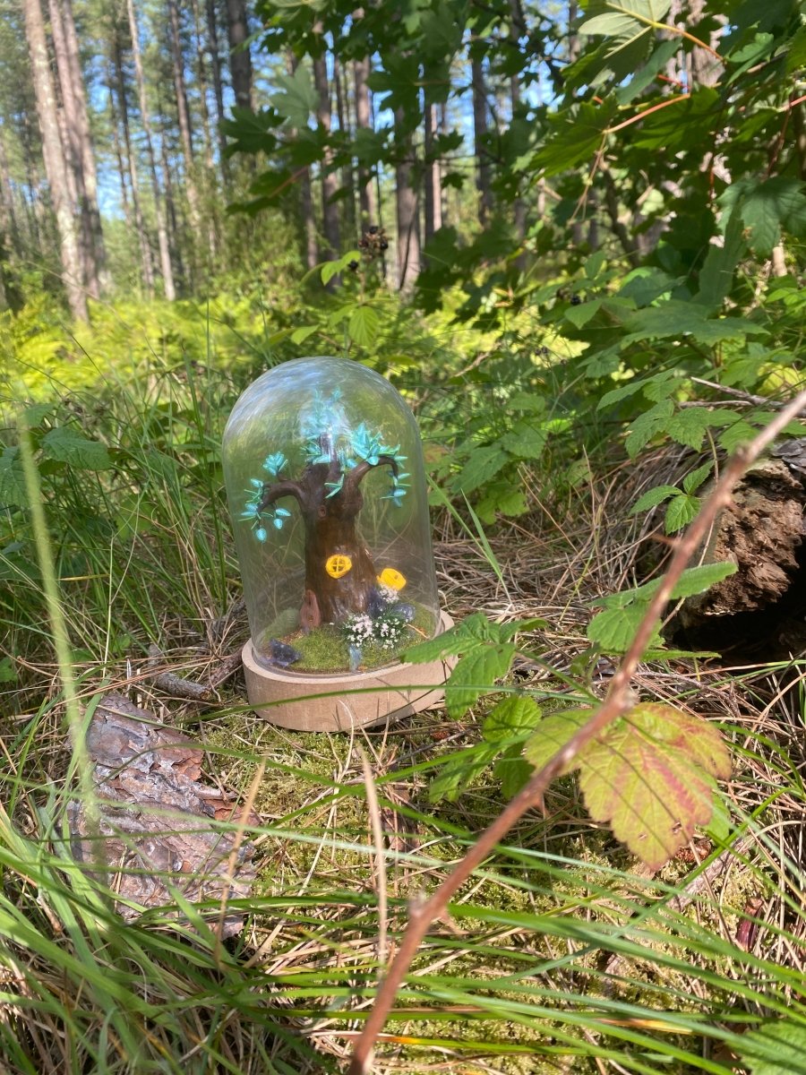 Enchanted Tree Fairy Lamp in a bell jar - Hello Pumpkin