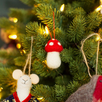 Felt toadstool baubles (set of 4) - Hello Pumpkin