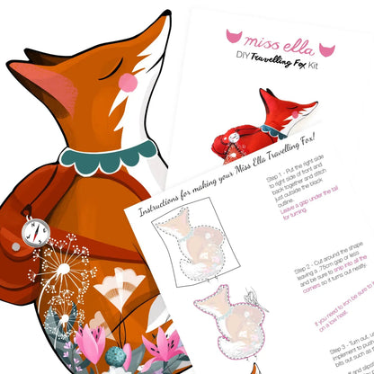 Flowery Fox Cushion DIY Kit - Hello Pumpkin