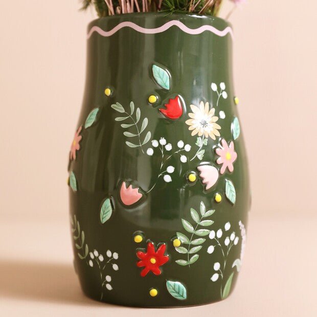 Forest Green wildflower vase - Hello Pumpkin