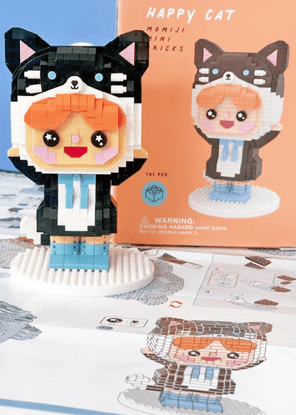 Happy Cat Mini Bricks set - Hello Pumpkin