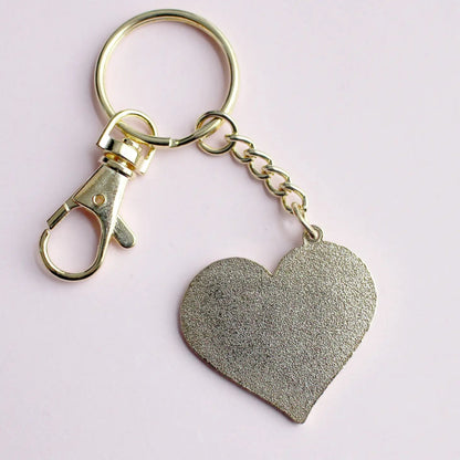 Heart shaped otters key chain - Hello Pumpkin