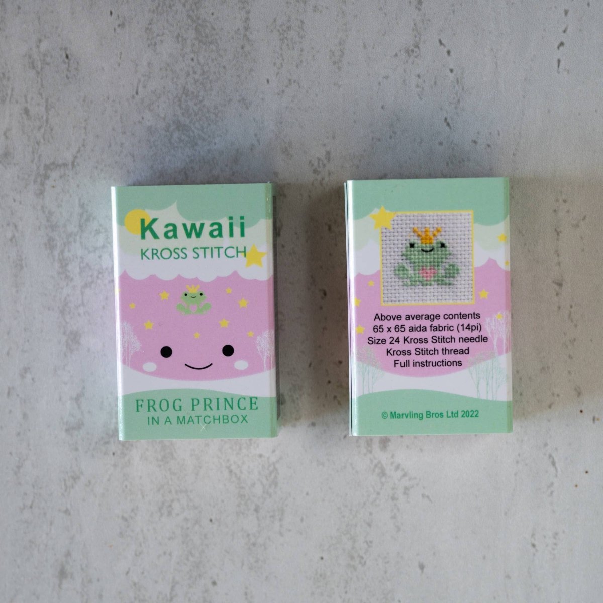 Kawaii Frog Prince Mini Cross Stitch Kit - Hello Pumpkin