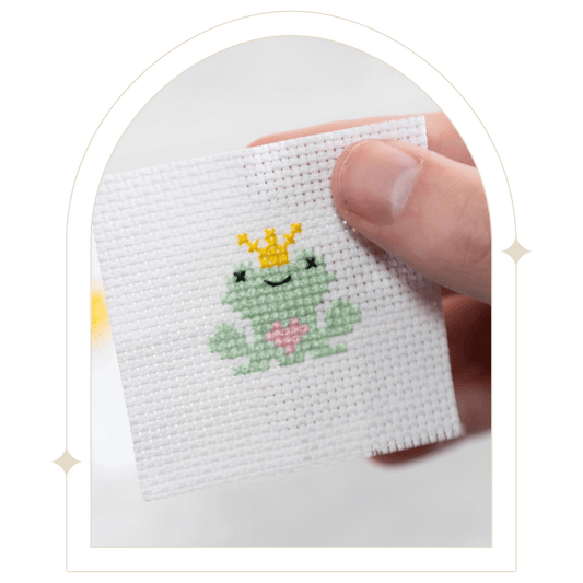 Kawaii Frog Prince Mini Cross Stitch Kit - Hello Pumpkin