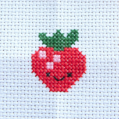 Kawaii Strawberry Mini Cross Stitch Kit In A Matchbox - Hello Pumpkin