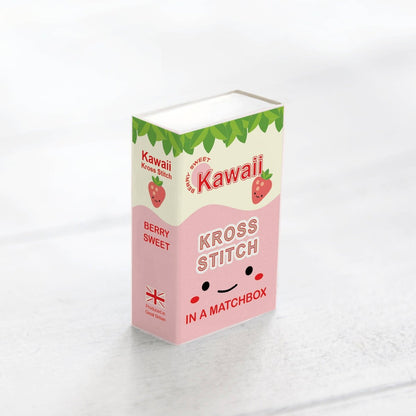 Kawaii Strawberry Mini Cross Stitch Kit In A Matchbox - Hello Pumpkin