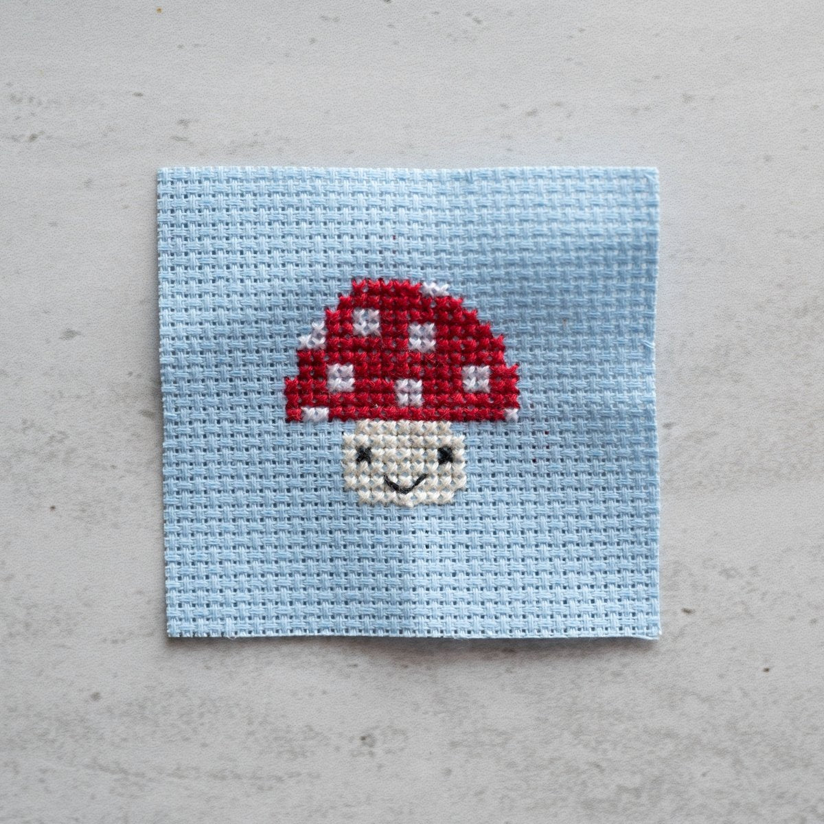 Kawaii Toadstool Mini Cross Stitch Kit - Hello Pumpkin