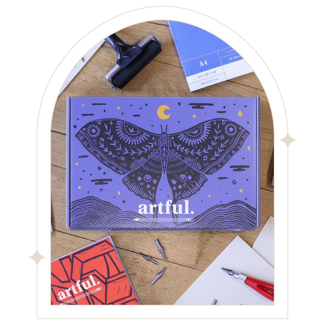 Let's Learn Lino Printing Starter Box by Artful - Hello Pumpkin