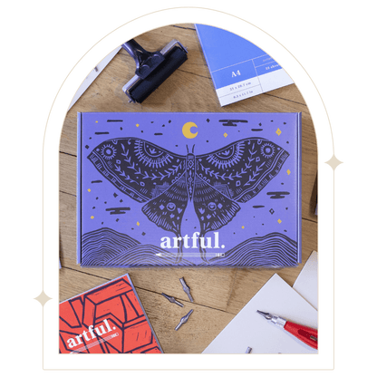 Let's Learn Lino Printing Starter Box by Artful - Hello Pumpkin