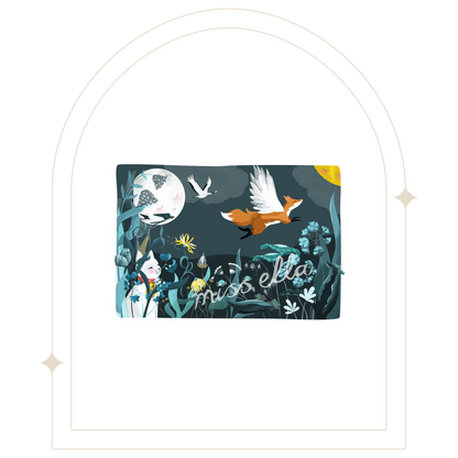 Lucky Cat and Flying Fox Print - Hello Pumpkin