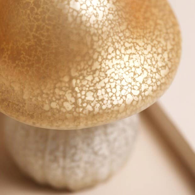 Medium Neutral Glass Mushroom Light - Hello Pumpkin