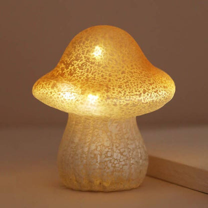 Medium Neutral Glass Mushroom Light - Hello Pumpkin