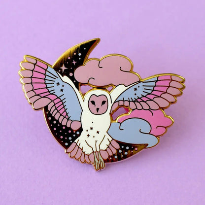 Midnight Owl Enamel Pin - Hello Pumpkin