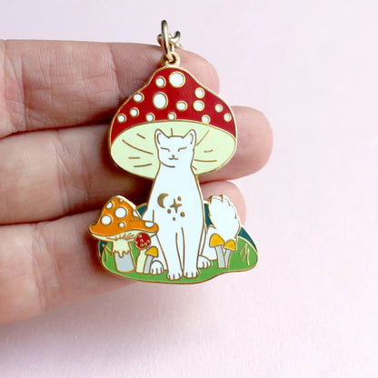 Mushroom Cat Key Chain - Hello Pumpkin