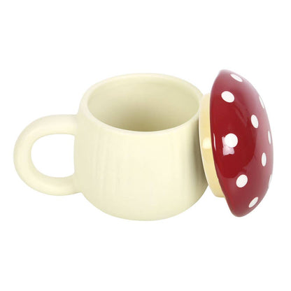 Mushroom Shaped Mug with lid - Hello Pumpkin