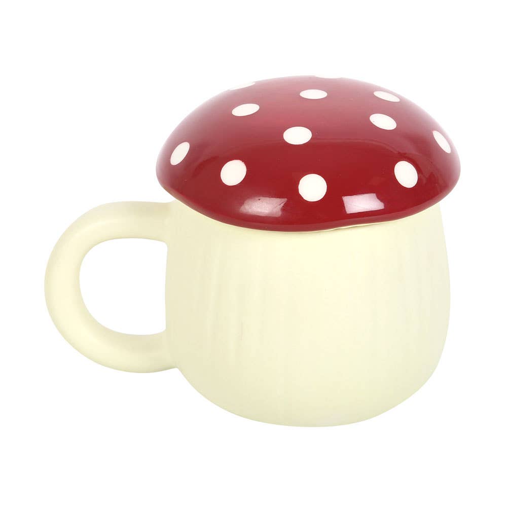 Mushroom Shaped Mug with lid - Hello Pumpkin