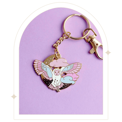 Pastel Owl Key Chain - Hello Pumpkin