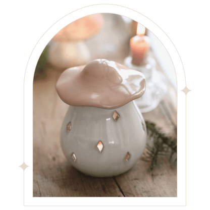 Pink fairy toadstool wax burner - Hello Pumpkin