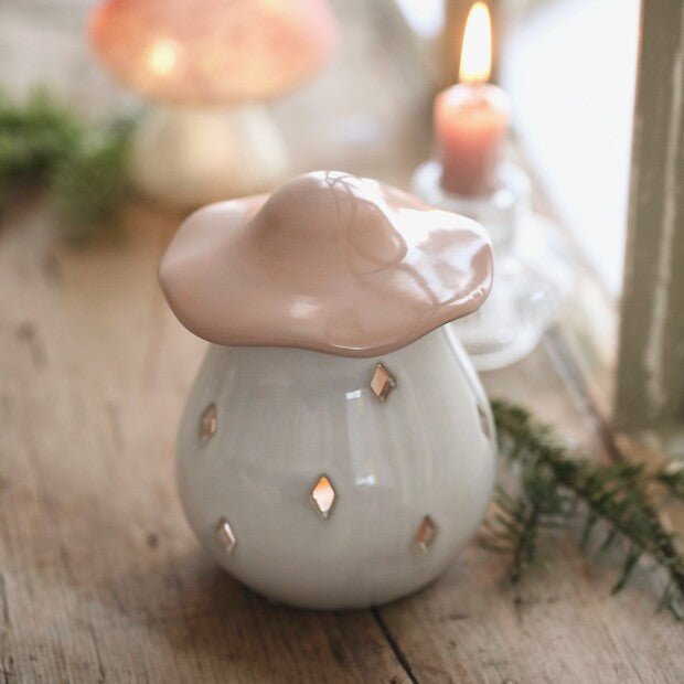 Pink fairy toadstool wax burner - Hello Pumpkin