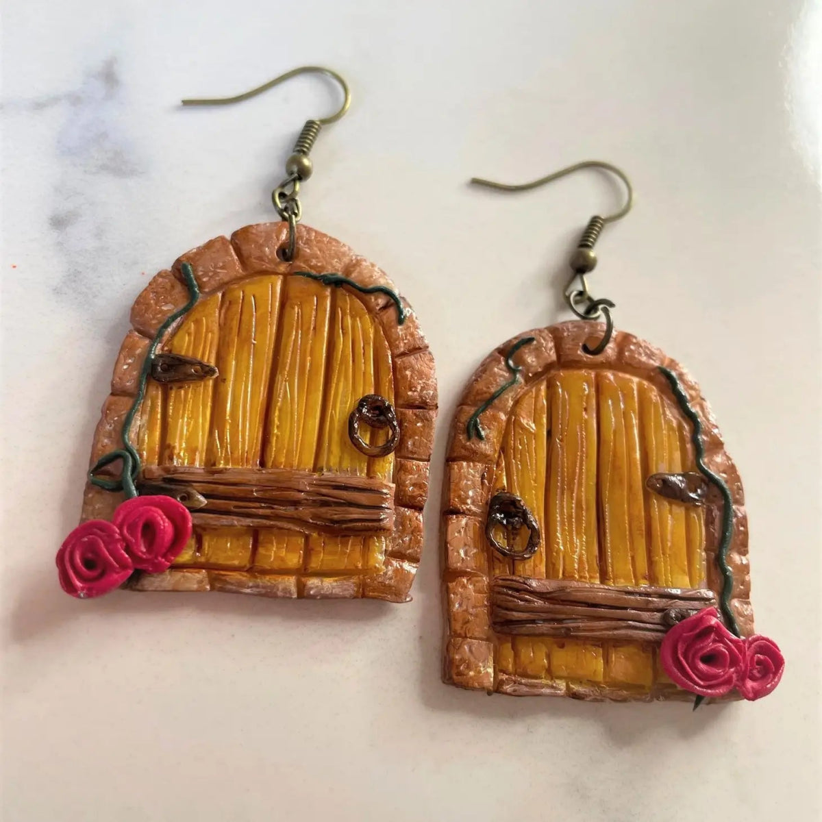 Secret Garden Fairy Door Earrings - Hello Pumpkin