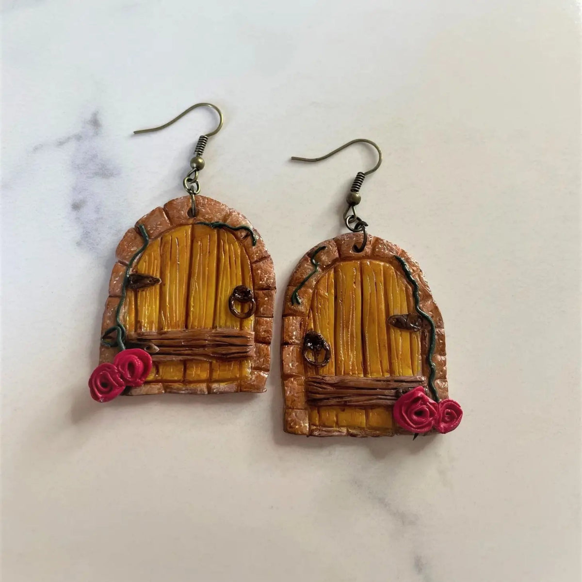 Secret Garden Fairy Door Earrings - Hello Pumpkin