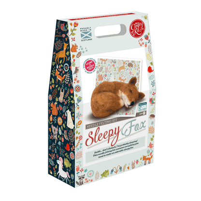 Sleepy Fox Needle Felting Kit - Hello Pumpkin