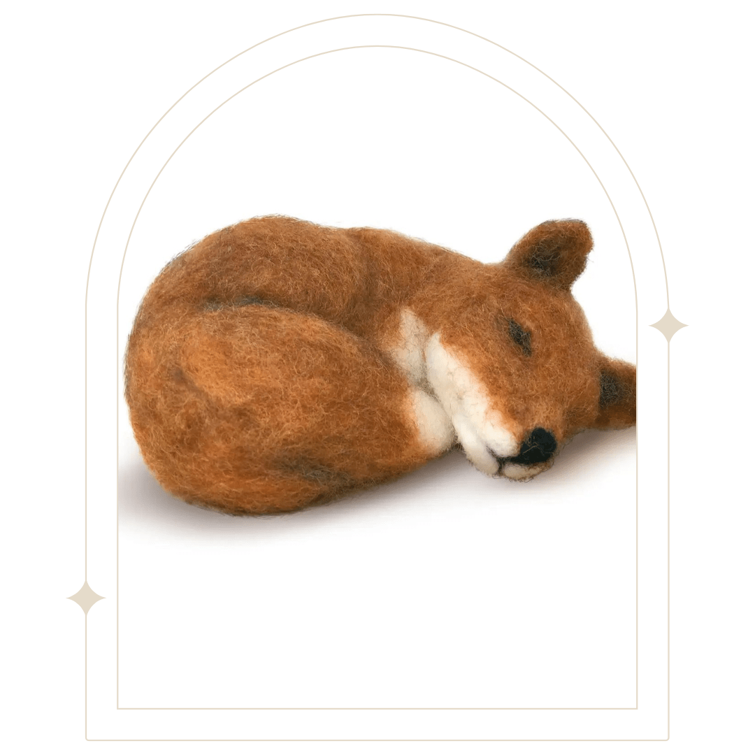 Sleepy Fox Needle Felting Kit - Hello Pumpkin