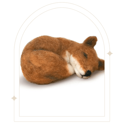 Sleepy Fox Needle Felting Kit - Hello Pumpkin