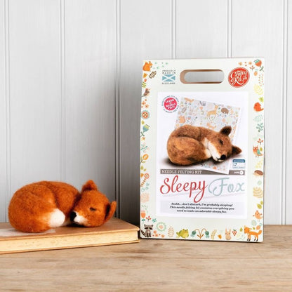 Sleepy Fox Needle Felting Kit - Hello Pumpkin