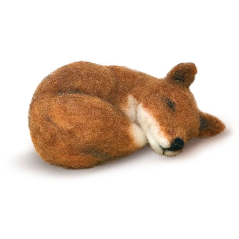 Sleepy Fox Needle Felting Kit - Hello Pumpkin