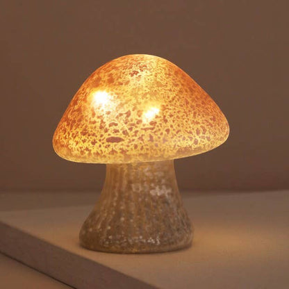 Small Pink Glass Mushroom Light - Hello Pumpkin