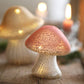 Small Pink Glass Mushroom Light - Hello Pumpkin