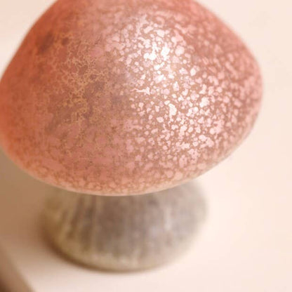 Small Pink Glass Mushroom Light - Hello Pumpkin