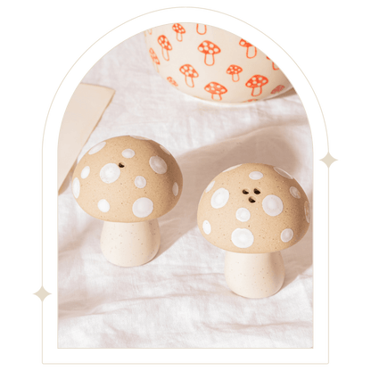 Stoneware mushroom Salt & Pepper set - Hello Pumpkin